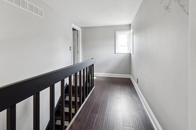 19049 S Parker Rd, Mokena, IL 60448 - corridor featuring dark wood-style flooring and an upstairs landing