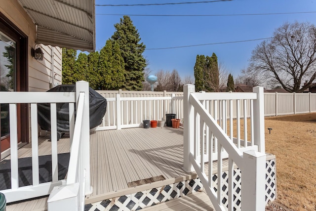 wooden terrace with fence