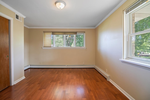 12332 S Harold Ave, Palos Heights, IL 60463 - empty room featuring crown molding, visible vents, and wood finished floors