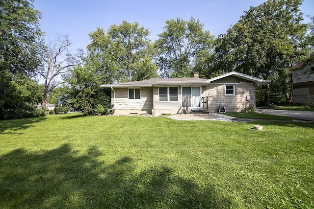 12332 S Harold Ave, Palos Heights, IL 60463 - view of front of house with a front yard and a chimney
