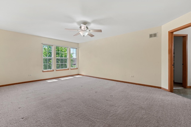 968 Pattee Ave, Elburn, IL 60119 - spare room with ceiling fan, baseboards, and carpet floors