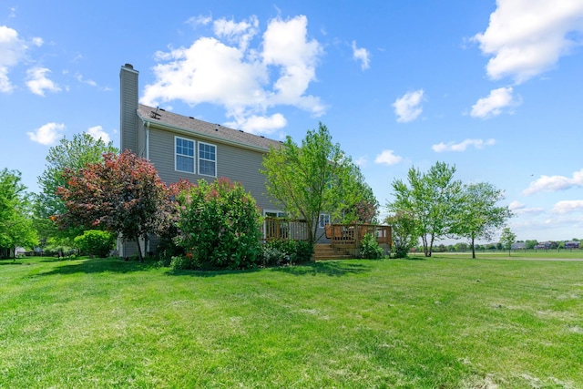 968 Pattee Ave, Elburn, IL 60119 - view of grassy yard featuring a wooden deck