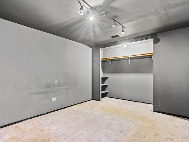 basement featuring visible vents