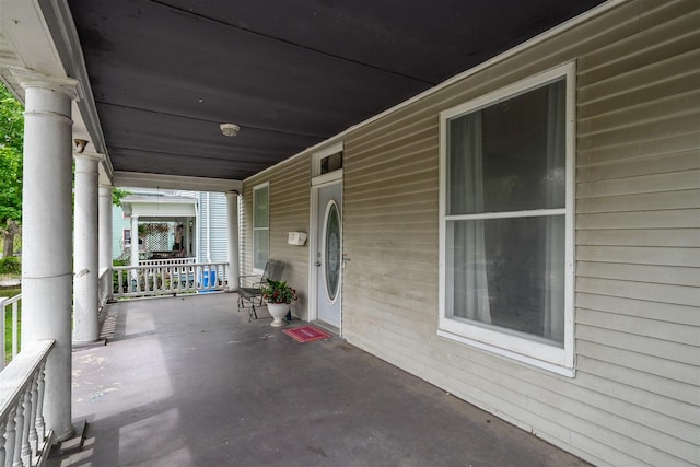 view of patio / terrace with a porch