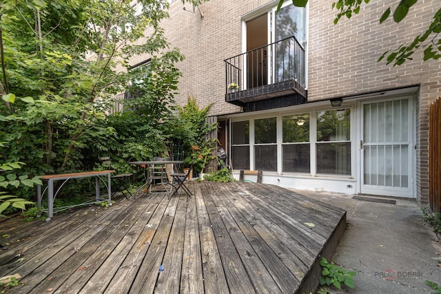view of wooden terrace