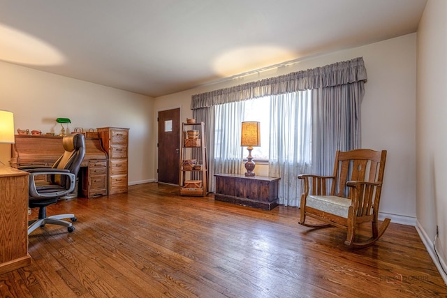 117 Audrey Ln, Mount Prospect, IL 60056 - home office featuring wood-type flooring and baseboards