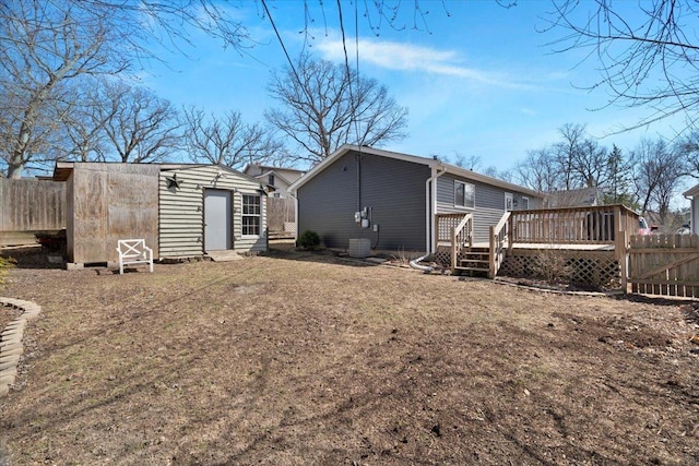 24860 W Forest Dr, Lake Villa, IL 60046 - rear view of property with a deck