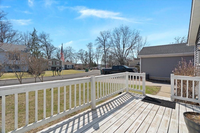 24860 W Forest Dr, Lake Villa, IL 60046 - wooden deck with a yard and a residential view