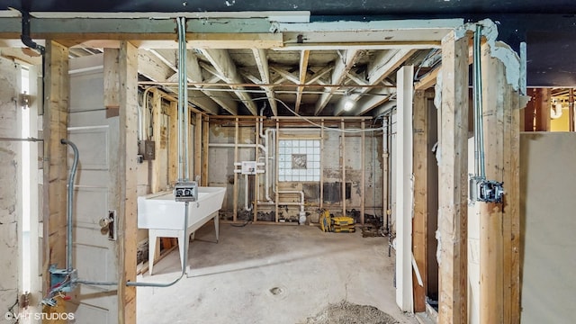 view of basement
