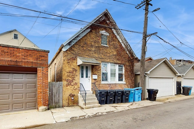 view of front of home with brick siding