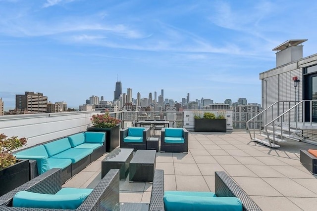 1555 N Dearborn Pkwy Unit 25Ab, Chicago, IL 60610 - view of patio with a city view and outdoor lounge area