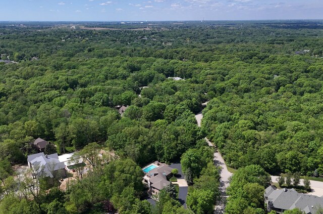 621 Chatfield Rd, New Lenox, IL 60451 - aerial view of property and surrounding area with a forest