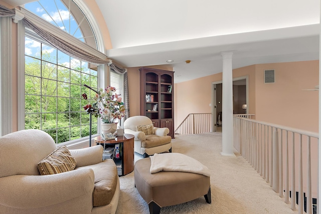 621 Chatfield Rd, New Lenox, IL 60451 - sitting room with light carpet, healthy amount of natural light, and an upstairs landing