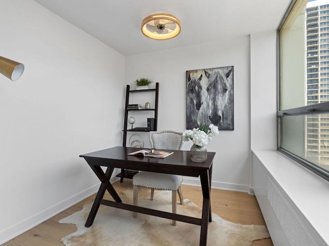 1355 N Sandburg Ter Unit 906D, Chicago, IL 60610 - office with baseboards and wood finished floors