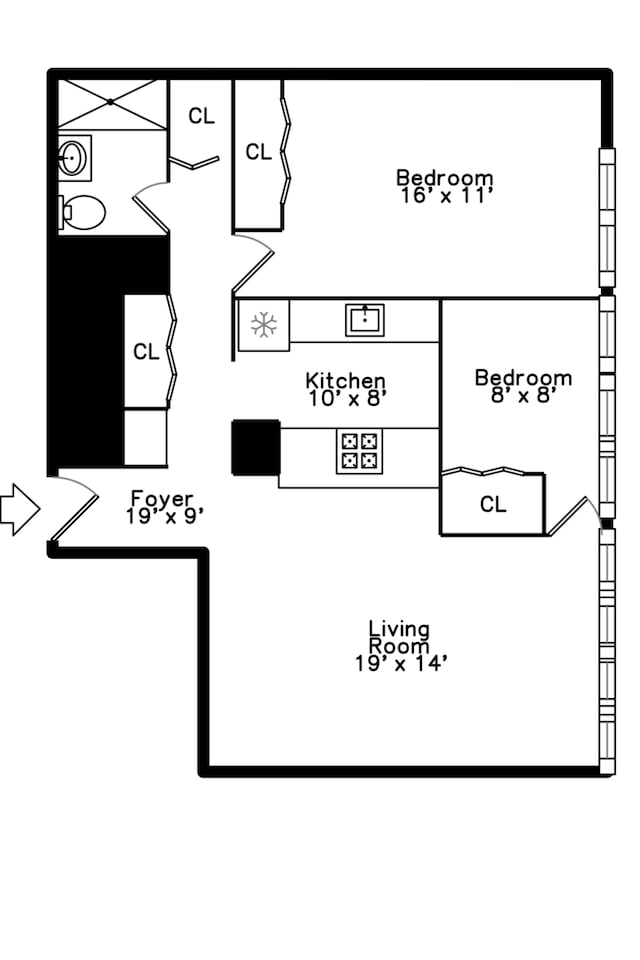 1355 N Sandburg Ter Unit 906D, Chicago, IL 60610 - floor plan