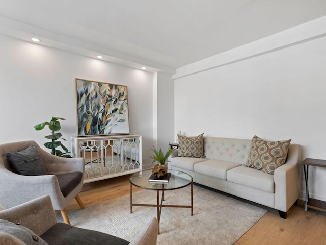 1355 N Sandburg Ter Unit 906D, Chicago, IL 60610 - living area with wood finished floors and recessed lighting