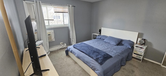 2508 Algonquin Rd Unit 5, Rolling Meadows, IL 60008 - carpeted bedroom with a baseboard heating unit and baseboards