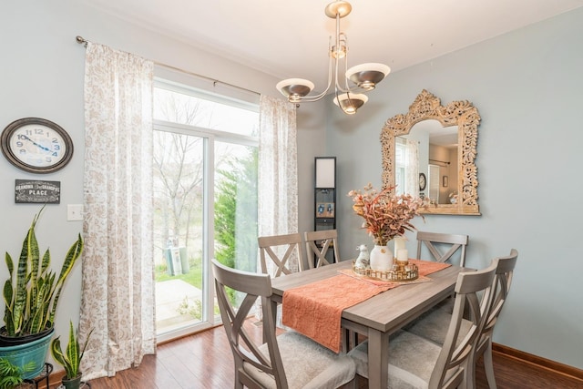 2835 Cattail Ct Unit B, Wauconda, IL 60084 - dining room with a chandelier and wood finished floors