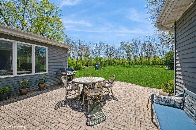 1485 Lexington Rd, Green Oaks, IL 60048 - view of patio / terrace featuring outdoor dining area and area for grilling