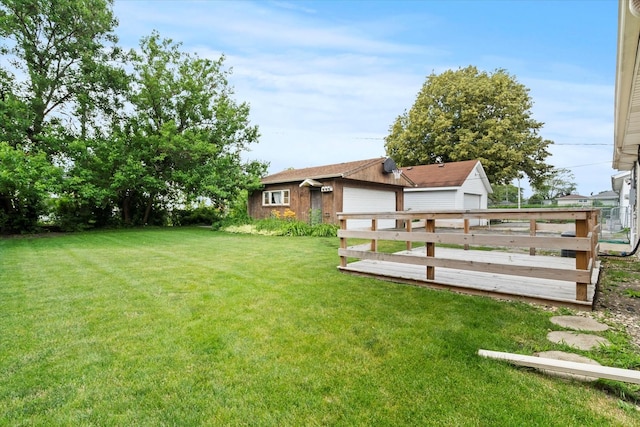 6449 W 84th St, Burbank, IL 60459 - view of yard featuring an outbuilding and a detached garage