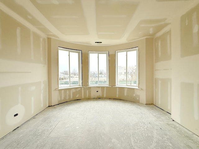 view of spare room