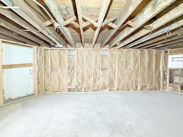 view of basement