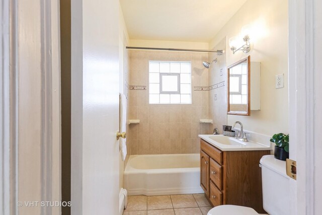 16224 Kedzie Ave, Markham, IL 60428 - full bathroom featuring tile patterned floors, vanity, and shower / bath combination