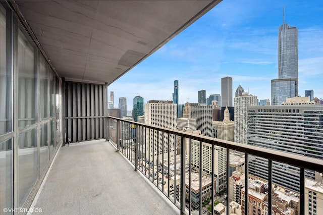 balcony featuring a city view