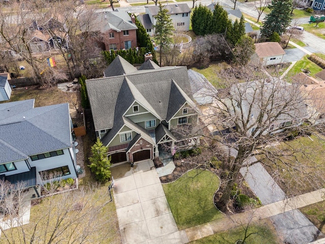 4529 Washington St, Downers Grove, IL 60515 - birds eye view of property with a residential view