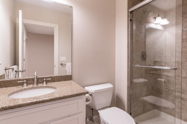 4529 Washington St, Downers Grove, IL 60515 - full bathroom with toilet, a shower stall, and vanity