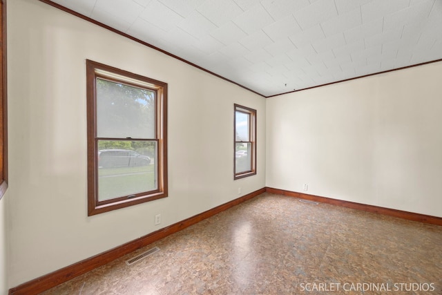 301 S Shabbona Rd, Shabbona, IL 60550 - empty room featuring ornamental molding and baseboards