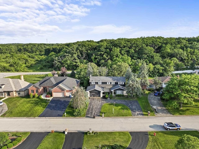 7415 W Ute Ln, Palos Heights, IL 60463 - aerial perspective of suburban area featuring a heavily wooded area