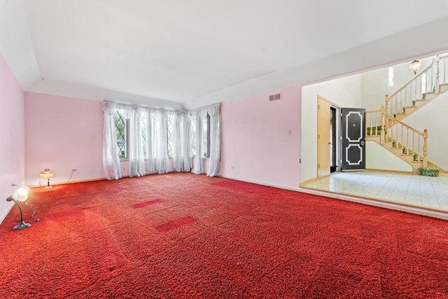 7415 W Ute Ln, Palos Heights, IL 60463 - carpeted empty room featuring stairway and baseboards