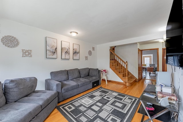 3801 W 65th Pl, Chicago, IL 60629 - living room with stairway and light wood finished floors
