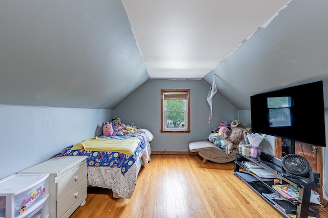 3801 W 65th Pl, Chicago, IL 60629 - bedroom featuring light wood-style floors and lofted ceiling