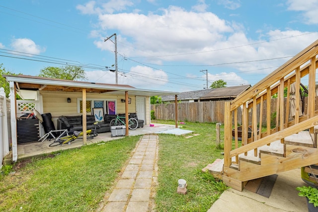 3801 W 65th Pl, Chicago, IL 60629 - view of yard with a patio area and an outdoor hangout area