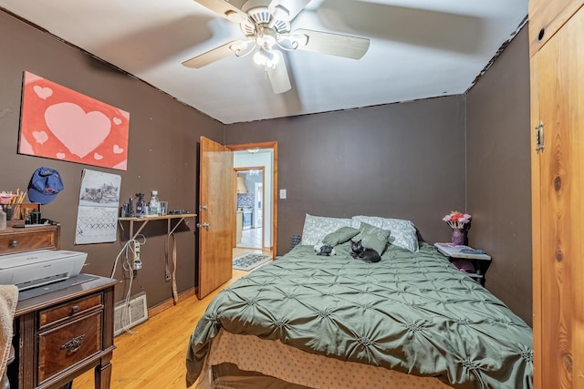 3801 W 65th Pl, Chicago, IL 60629 - bedroom featuring wood finished floors and a ceiling fan