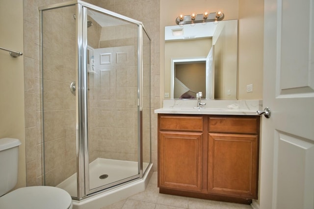 353 E Eastgate Pl, Chicago, IL 60616 - bathroom with vanity, a stall shower, and tile patterned flooring