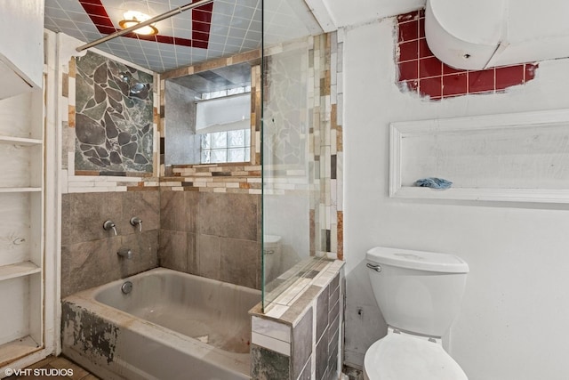 2622 N Central Park Ave, Chicago, IL 60647 - full bathroom with a bathtub, walk in shower, and toilet