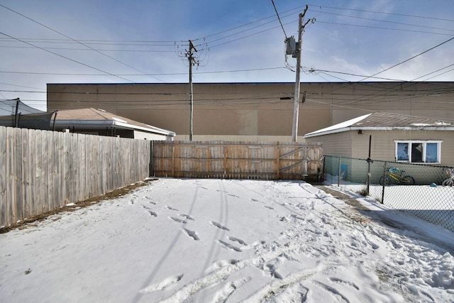 1405 S Central Ave, Cicero, IL 60804 - yard covered in snow featuring a fenced backyard