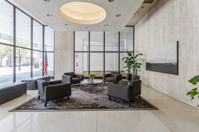 1636 N Wells St Unit 609, Chicago, IL 60614 - community lobby with floor to ceiling windows