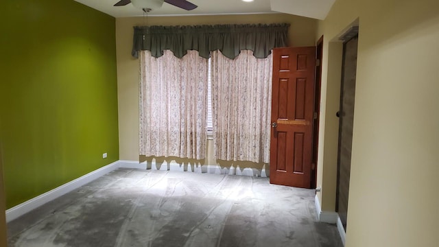 6147 N Mozart St Unit 3, Chicago, IL 60659 - empty room featuring ceiling fan and baseboards
