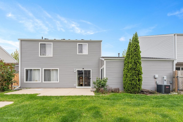 1704 Walnut Park Ln, Aurora, IL 60504 - back of property featuring a patio area and central air condition unit
