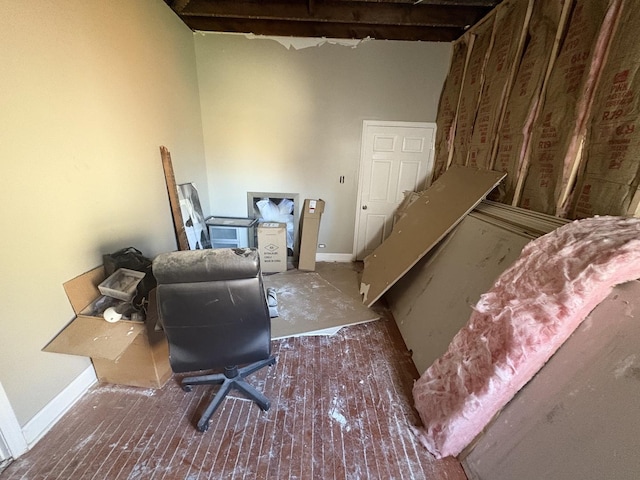 office space with baseboards