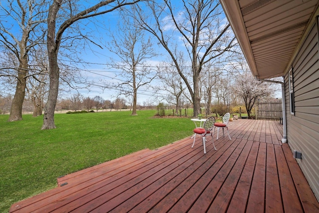 472 Lakewood Blvd, Park Forest, IL 60466 - wooden terrace featuring a lawn
