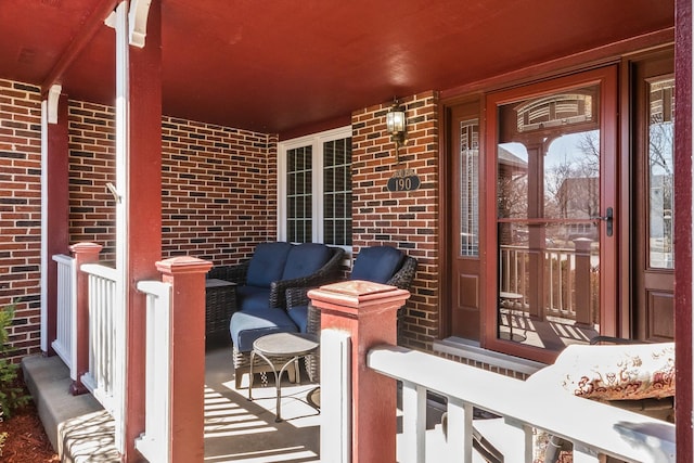 view of patio / terrace with a porch
