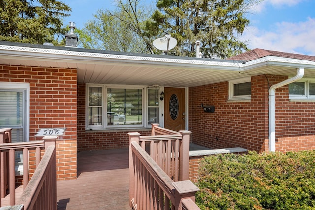 wooden deck featuring a porch