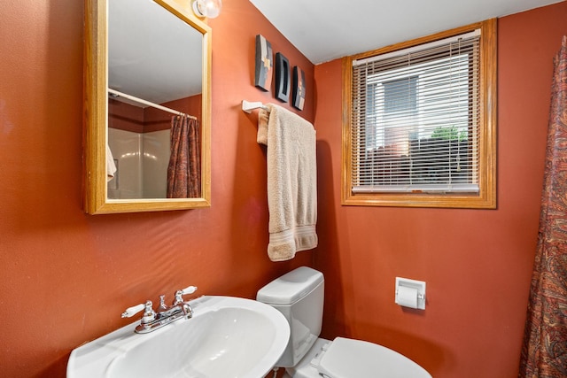 8900 W 169th Pl, Orland Hills, IL 60487 - full bathroom featuring toilet, a sink, and a shower with curtain