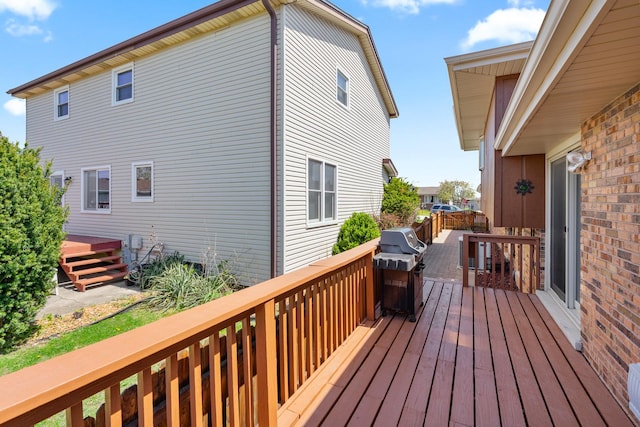 8900 W 169th Pl, Orland Hills, IL 60487 - wooden terrace featuring area for grilling