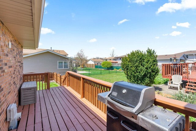 8900 W 169th Pl, Orland Hills, IL 60487 - wooden deck with a residential view